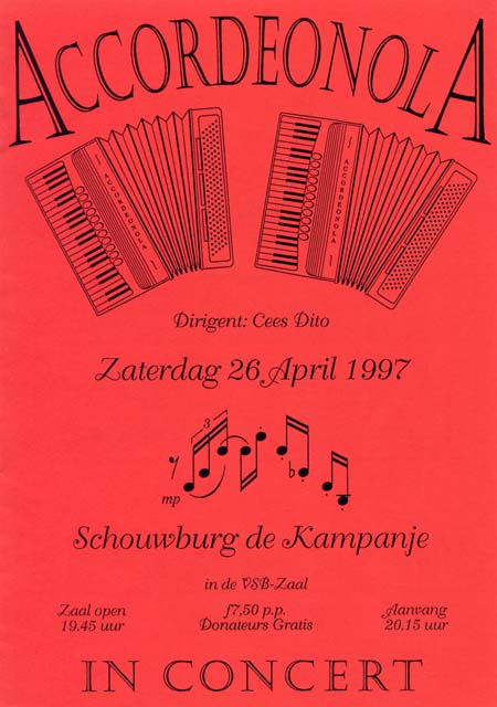 Programma boekje 1997
